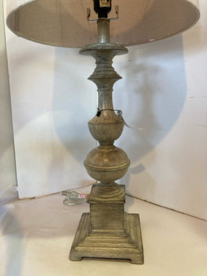 Vintage Gray Wood Lamp