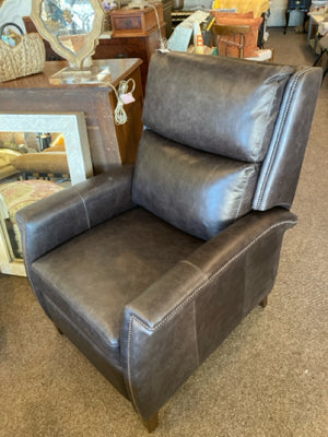 Recliner Leather Power Black Chair