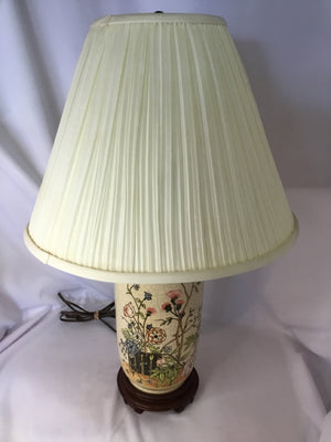 Oriental Cream/Multi Ceramic Lamp