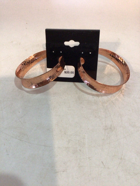 Copper Hoops Earrings