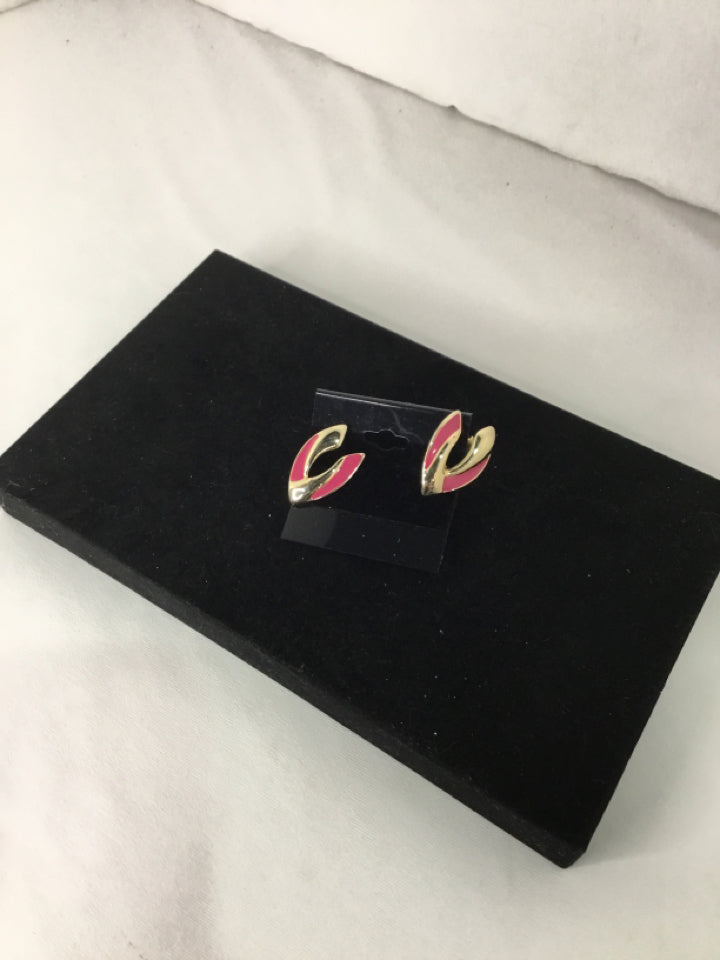 Metal Pink/Gold Earrings