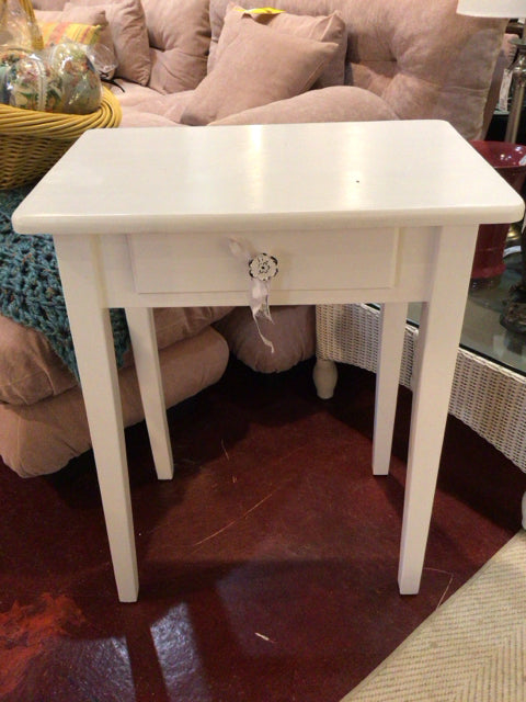 Rustic Wood Drawer White Table