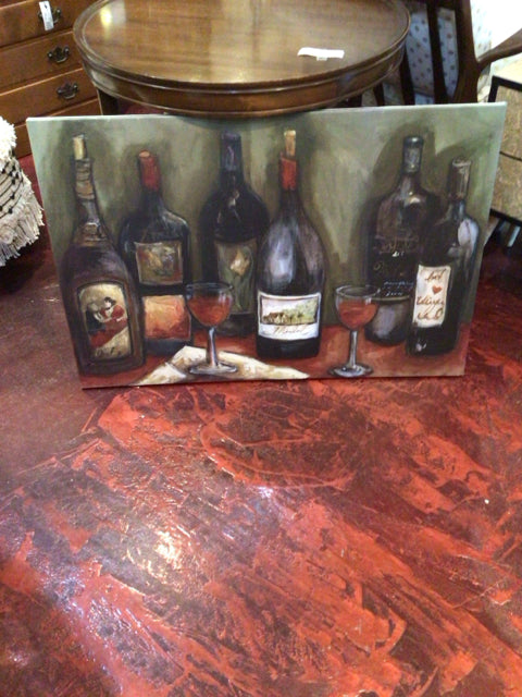 Purple/Multi Wine Stretch Canvas Art