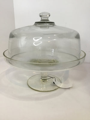 Vintage Clear Glass Cake Plate/Stand