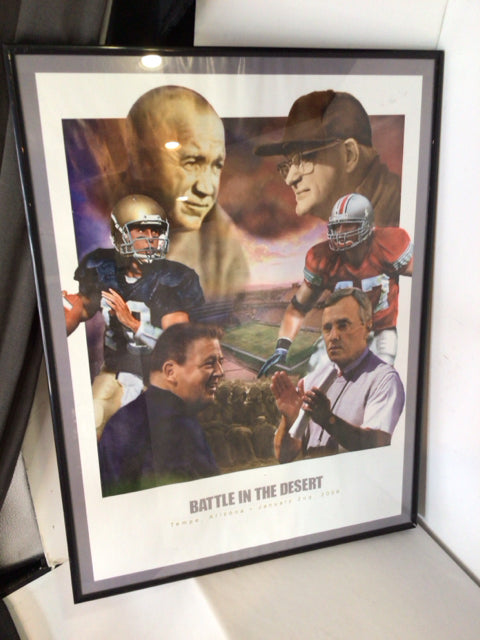 OSU White/Gray Framed Art