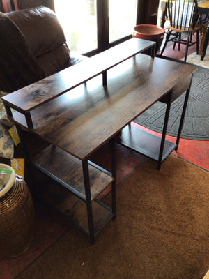Modern Wood/Metal Brown/black Desk