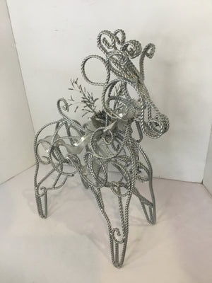 Silver Wire Reindeer Holiday Item