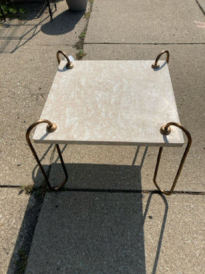 Lulu & Georgia Side Metal Cream/Gold Table DZDRPZ52