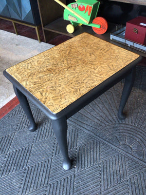 Wood Tan/Black Table