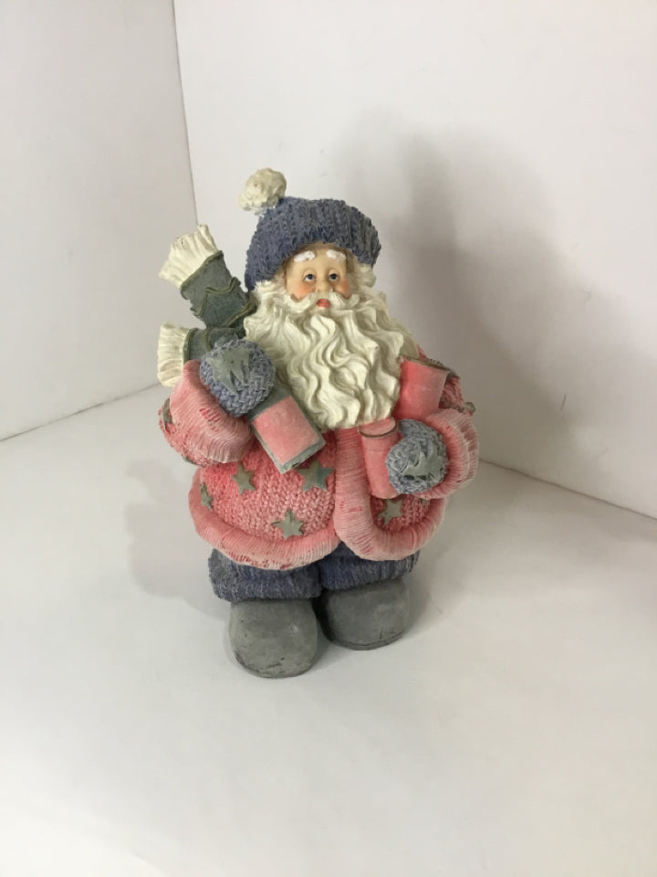 Santa Red/Blue Resin Holiday Item