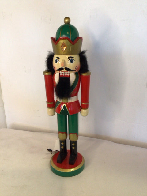 Green/Red Wood Nutcracker Holiday Item