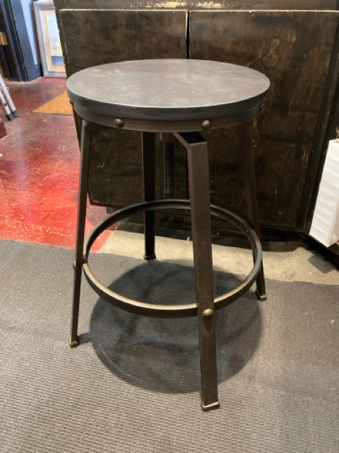 Adjustable Metal Backless Black Barstool/Bar Stool