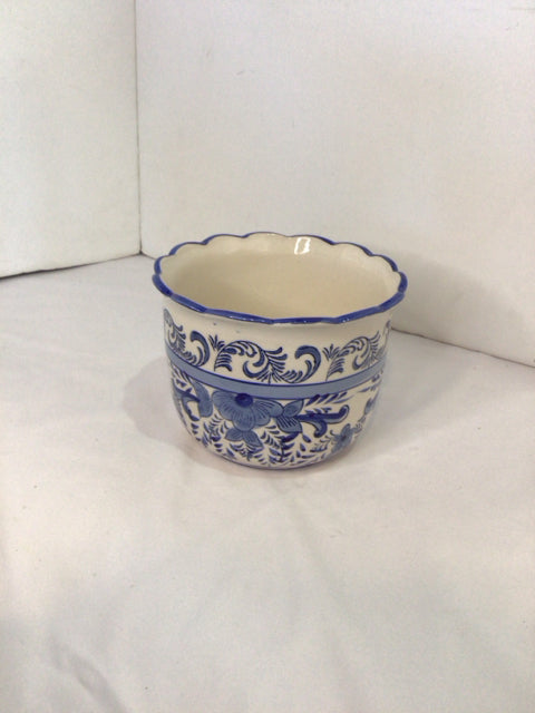 Blue/White Ceramic Planter