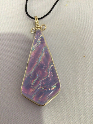 Glass White Teardrop Pendant