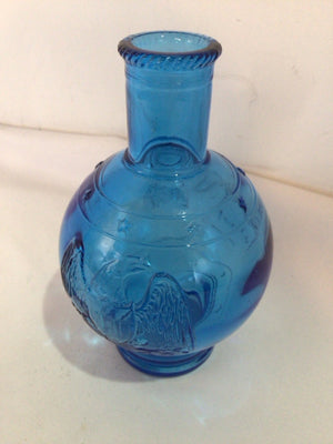 Wheaton N J Blue Glass Eagle Vase