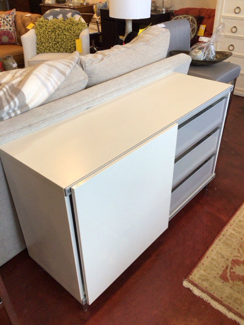 Modern Laminate Drawers Frosted White Buffet/Sideboard