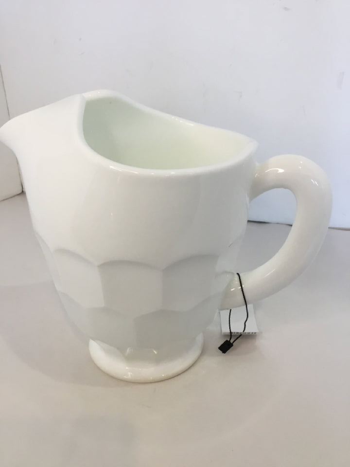 White Glass Pitcher