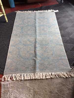 Reversible Cotton Green/Beige Rug