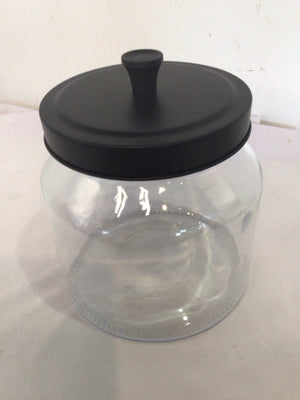 Clear/Brown Glass Canister