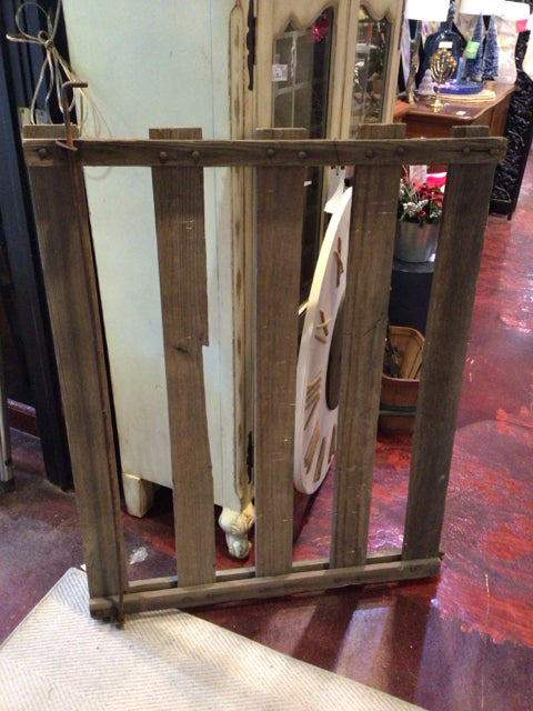 Rustic Brown Wood Gate Architectural Accent