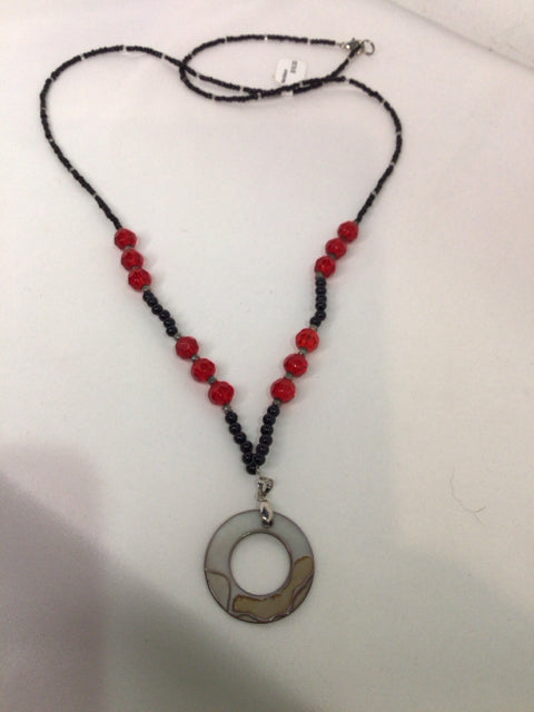 Red/Black Beads Necklace