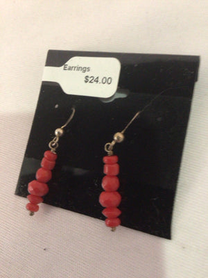 Red Dangle Earrings