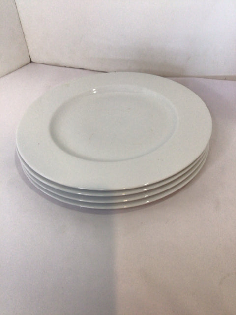 World Market Dinner White Set of 4 Plate Set