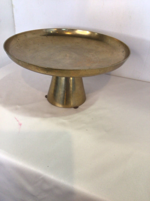 Brass Pedestal Tray