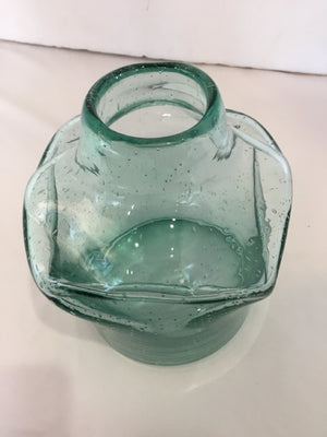 Blue Glass Bubble Vase