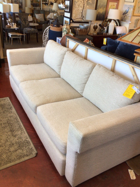 Bernhardt Woven As Is Cream Sofa/Couch