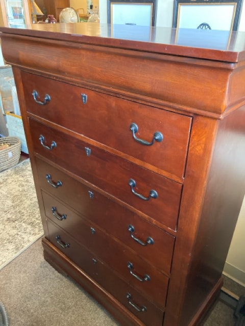 5 Drawer AS IS Cherry Dresser/Chest