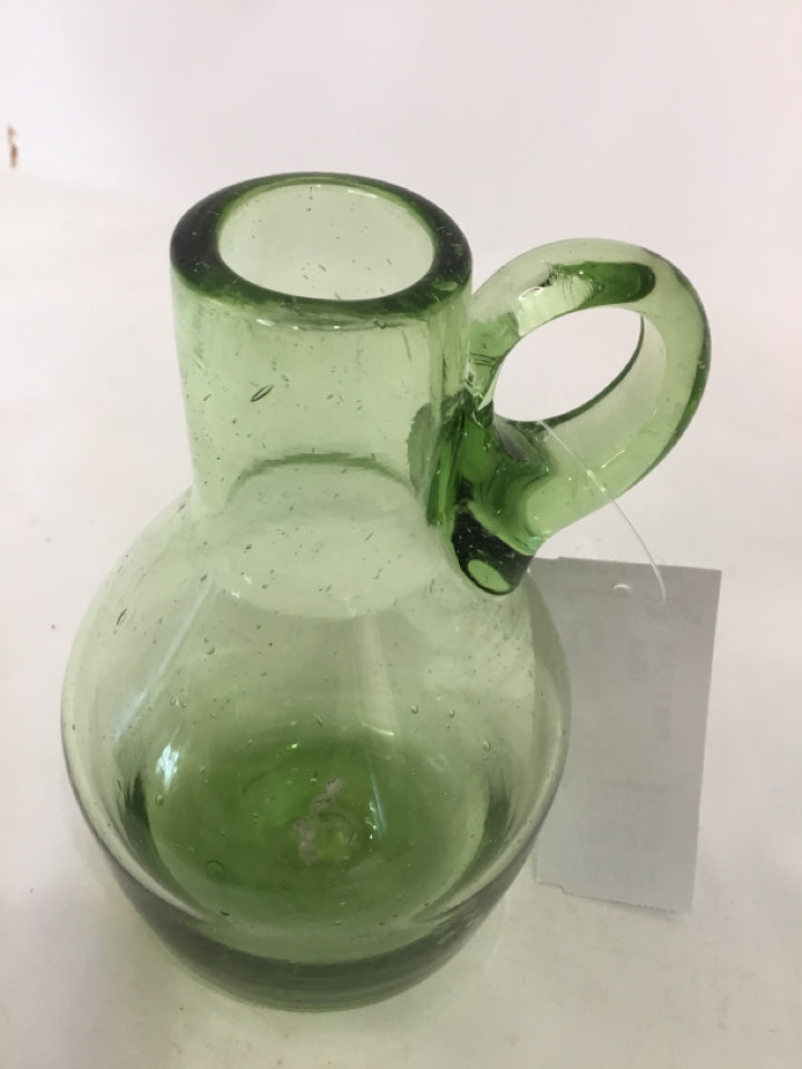 Green Glass Pitcher