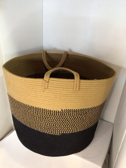 Tan/Black Rag Basket