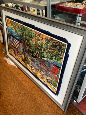 Multi-Color Flag Framed Art