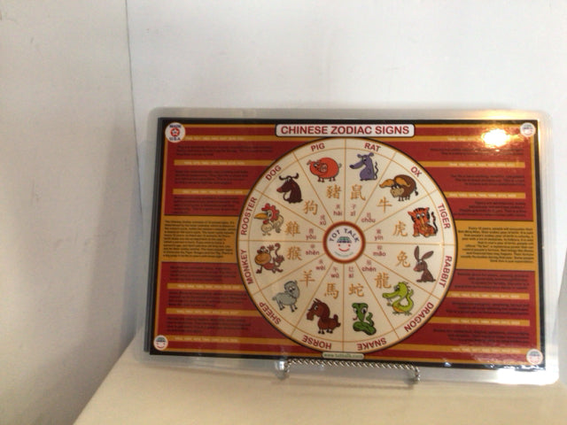 Set of 4 Red/white Animal Placemats