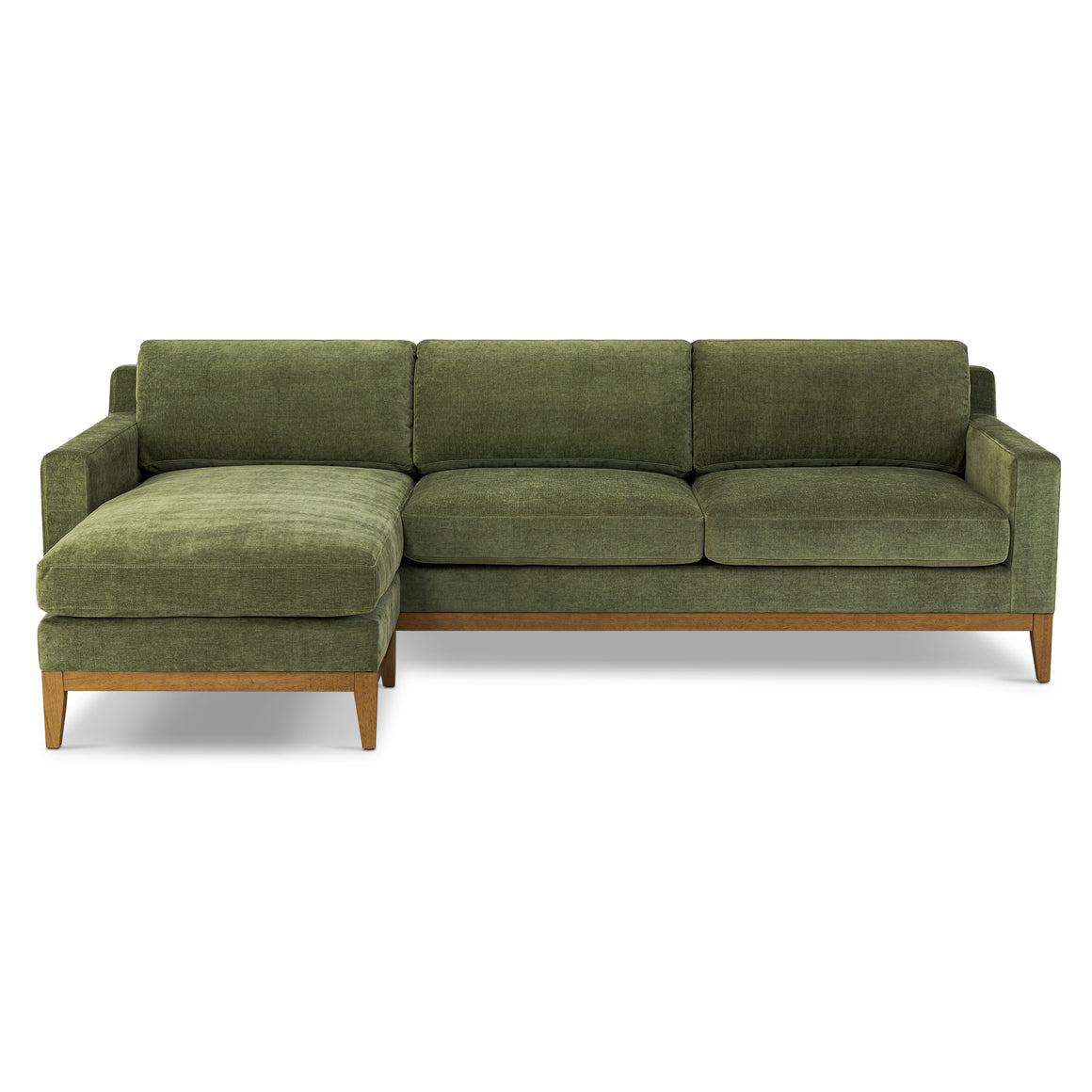 Poly & Bark Velvet Green Sectional Sofa CBW2GWQR
