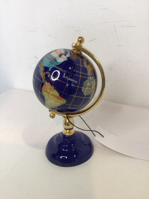 Miniature Blue/Multi World Globe