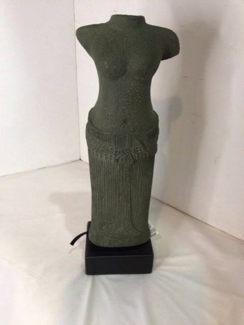 Green Cement Bust Statue