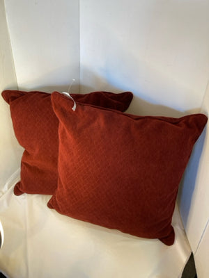 Burgundy Cotton Pair Pillow Set