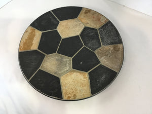 Tan/Black Tile Plant Stand