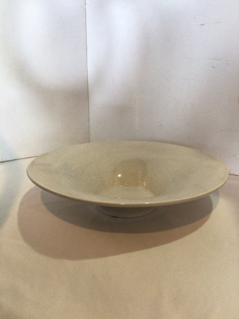 Cream Ceramic Crackle Bowl