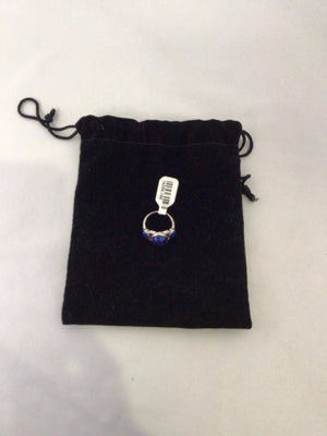 Sterling Silver Blue Ring