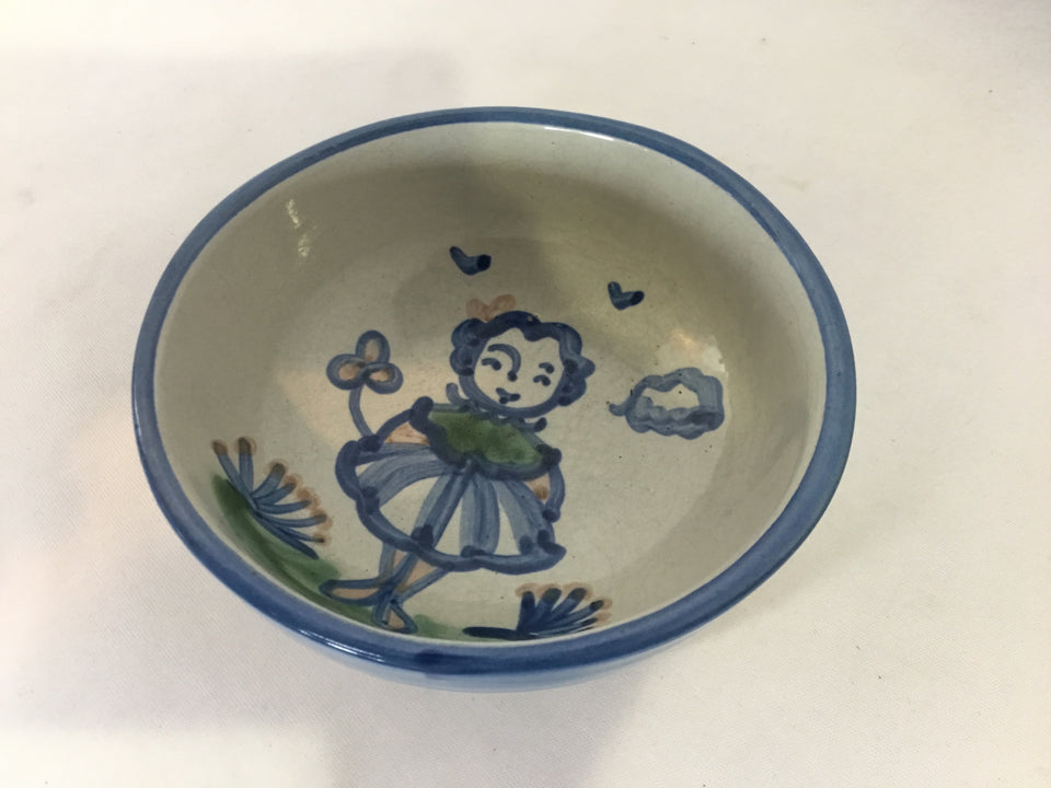 Gray/Blue Pottery Bowl