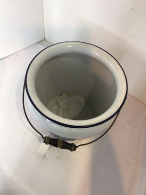 Vintage White Metal Bucket