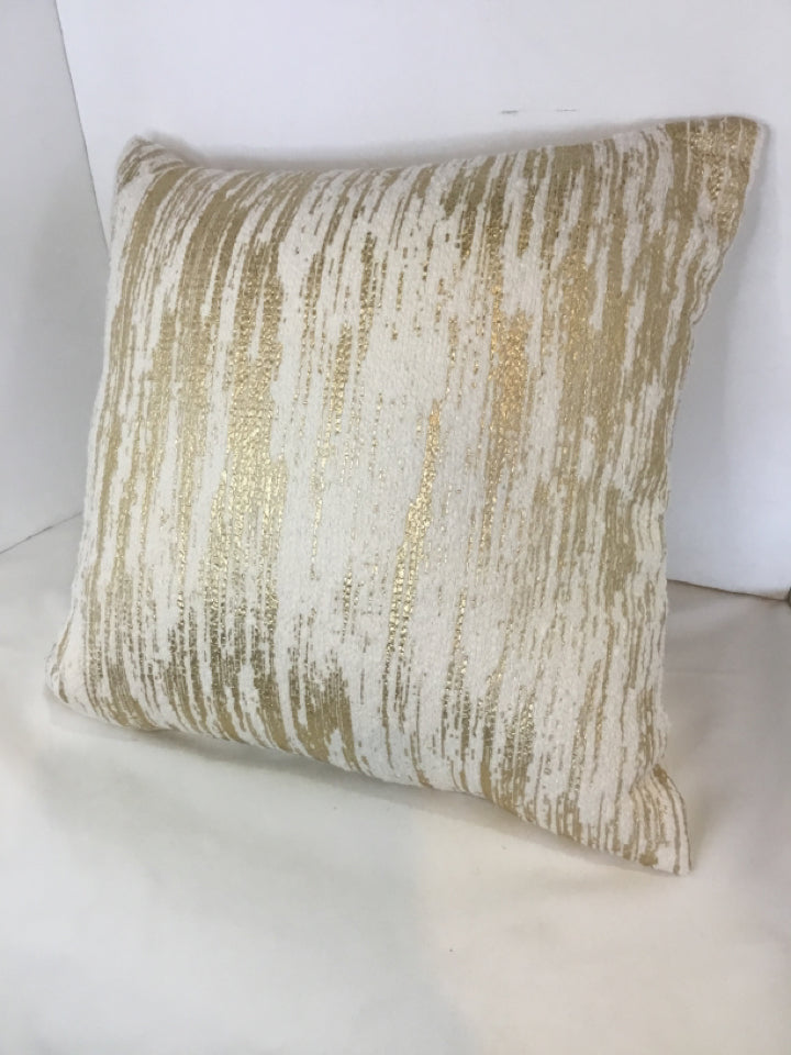 Gold/White Pillow