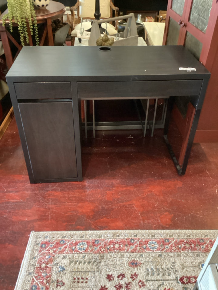Open Leg Laminate Black Desk