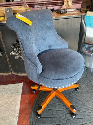 Ashley Office Upholstered On Casters Armless Blue Chair