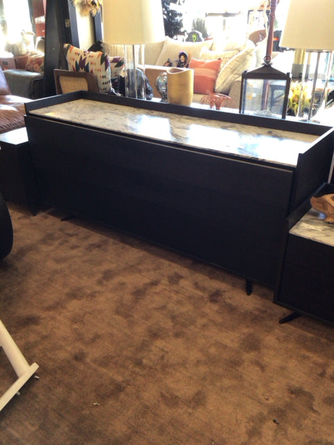 Huppe Momento Modern Marble Top Black Dresser/Chest