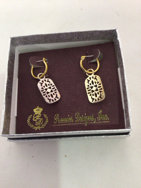Premier Designs Metal Silver/Gold Pierced Earrings
