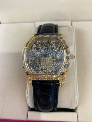 Couture Watches Gold/Black Rhinestone Watch